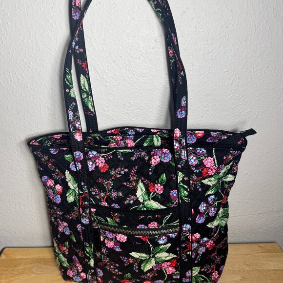 Vera Bradley Small Vera Tote in Winter Berry - Picture 2 of 10